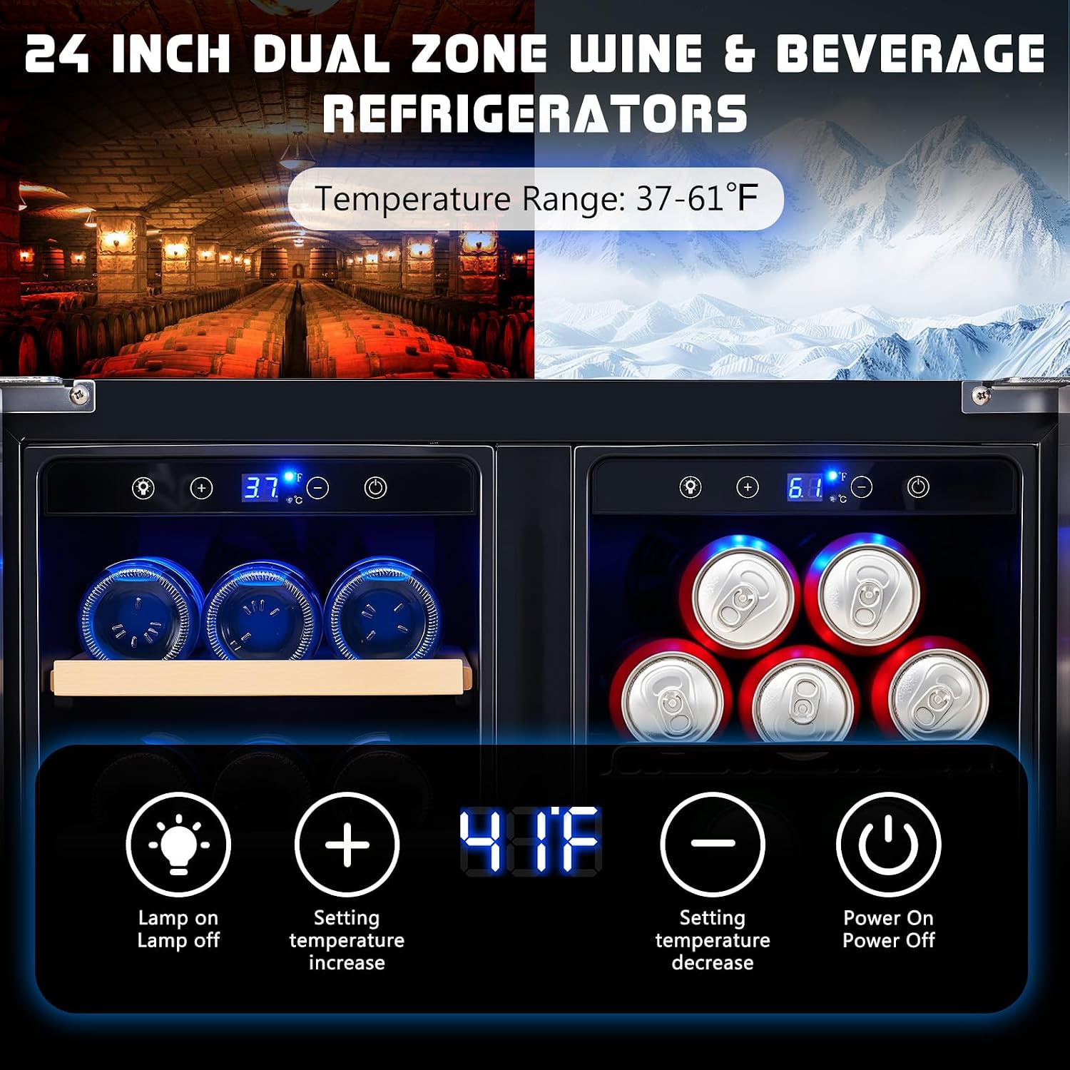 Холодильник для напитков, 24-д – обзор и цена Wine Beer Fridge Dual Zone