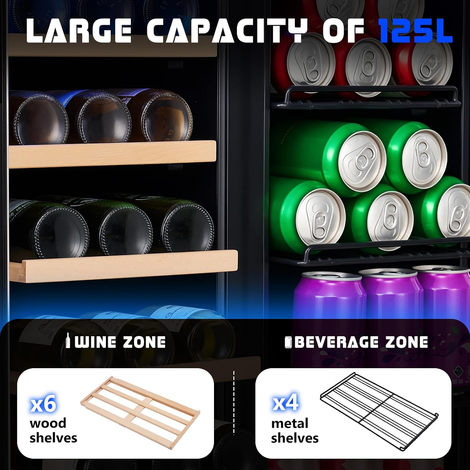 Холодильник для напитков, 24-д – обзор и цена Wine Beer Fridge Dual Zone