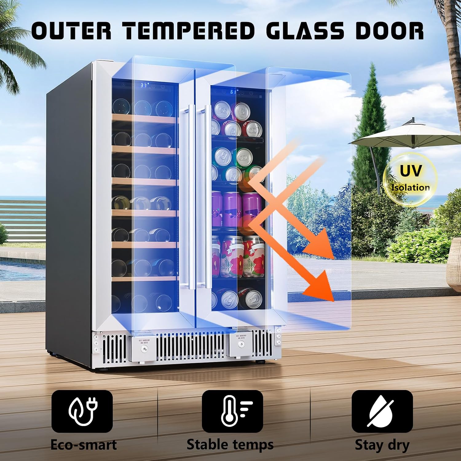 Холодильник для напитков, 24-д – обзор и цена Wine Beer Fridge Dual Zone