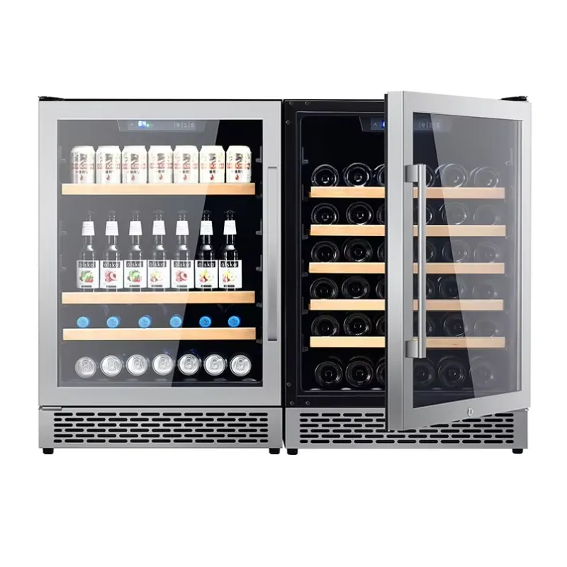 Винный холодильник на 48 бутыл – обзор и цена Wine Beer Fridge Dual Zone