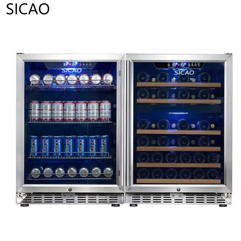 Двухдверный винный холодильник – обзор и цена Wine Beer Fridge Dual Zone